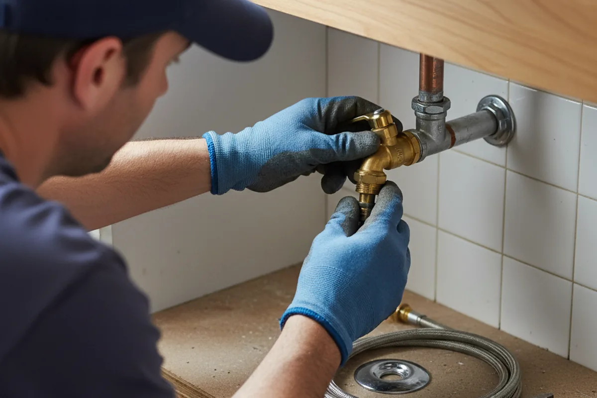 Shutoff valve and fitting work during Faucet and Fixture Repair in Loganville